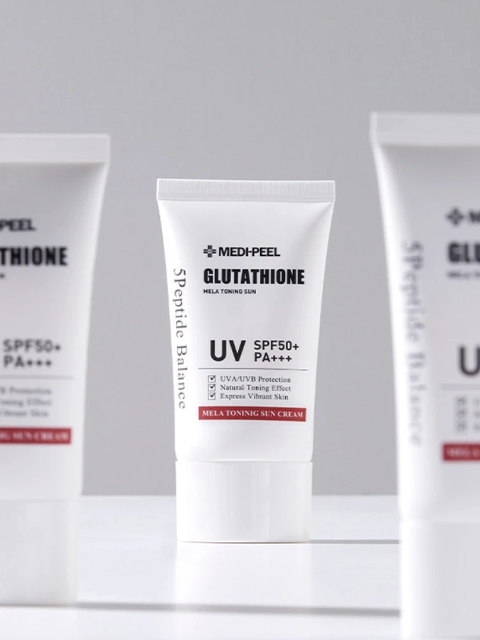 Солнцезащитный крем для лица с глутатионом MEDI-PEEL Bio-Intense Glutathione Mela Toning Sun Cream SPF 50+ PA++++