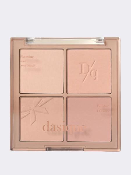 Палетка спрессованных румян в приглушённых ореховых оттенках Dasique Blending Mood Cheek #10 Muted Nuts