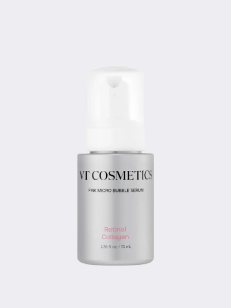 Разглаживающая пузырьковая сыворотка с ретинолом и коллагеном VT Retinol Collagen Pink Micro Bubble Serum