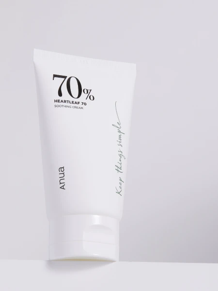 Смягчающий крем для лица с экстрактом хауттюйнии ANUA Heartleaf 70% Soothing Cream Смягчающий крем для лица с экстрактом хауттюйнии ANUA Heartleaf 70% Soothing Cream