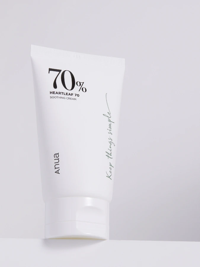 Смягчающий крем для лица с экстрактом хауттюйнии ANUA Heartleaf 70% Soothing Cream