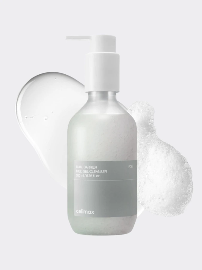Мягкая гель-пенка для умывания с керамидами Celimax Dual Barrier Mild Gel Cleanser