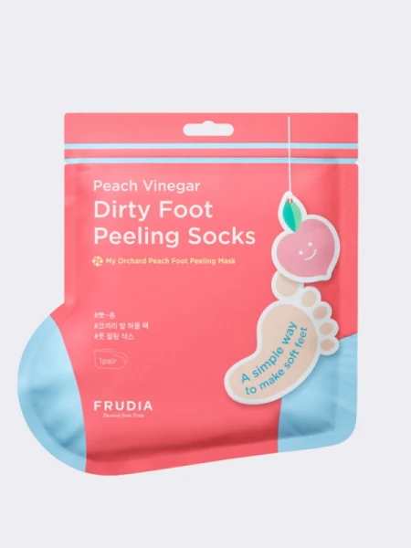 Маска-носочки для педикюра с ароматом персика FRUDIA My Orchard Peach Foot Peeling Mask Маска-носочки для педикюра с ароматом персика FRUDIA My Orchard Peach Foot Peeling Mask
