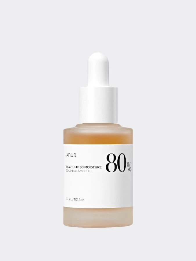 Успокаивающая ампула для лица с экстрактом хауттюйнии ANUA Heartleaf 80% Moisture Soothing Ampoule