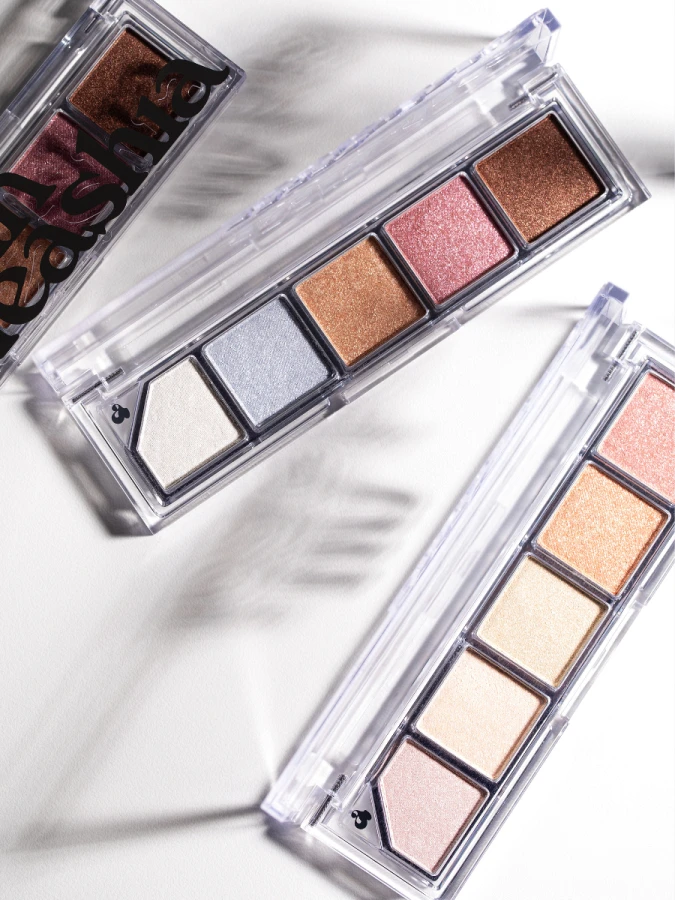 Палетка цветных хайлайтеров UNLEASHIA Mood Shower Face Palette NO.101 Ballerino Shower