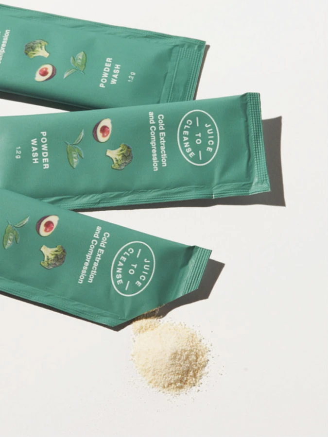 Саше с отшелушивающей энзимной пудой с папаином и витамином С Juice To Cleanse Powder Wash