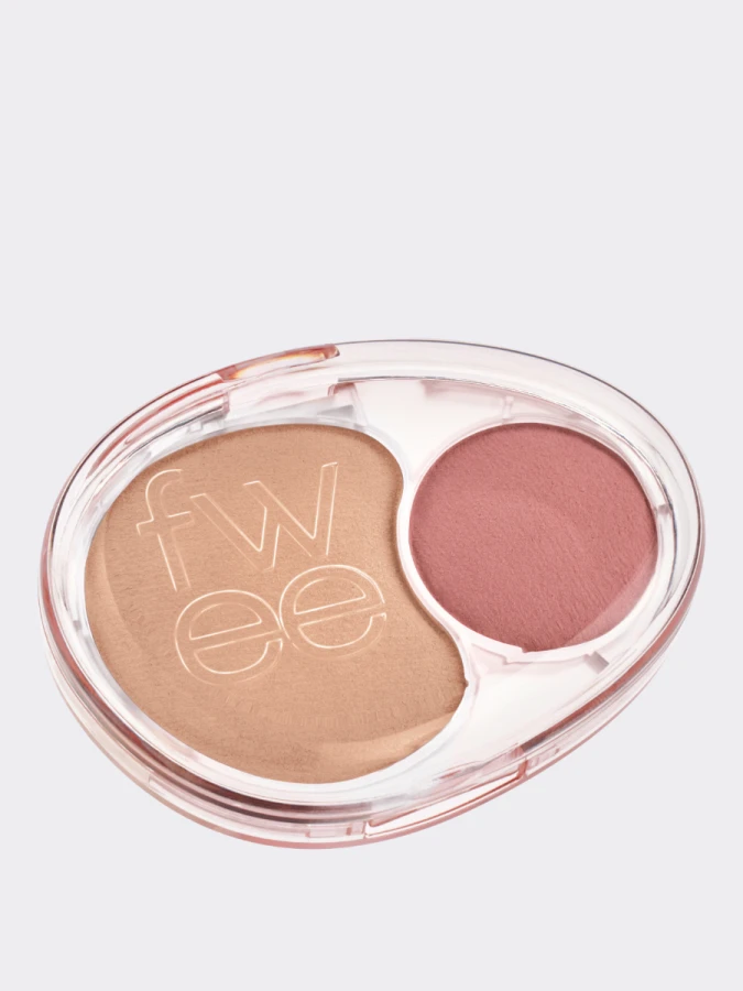 Двойные мягкие румяна с муссовой текстурой fwee Mellow Dual Blush RS02 Humming Talk