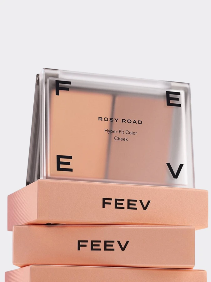 Кремовые спрессованные румяна в теплых оттенках FEEV Hyper-Fit Color Cheek Rosy Road