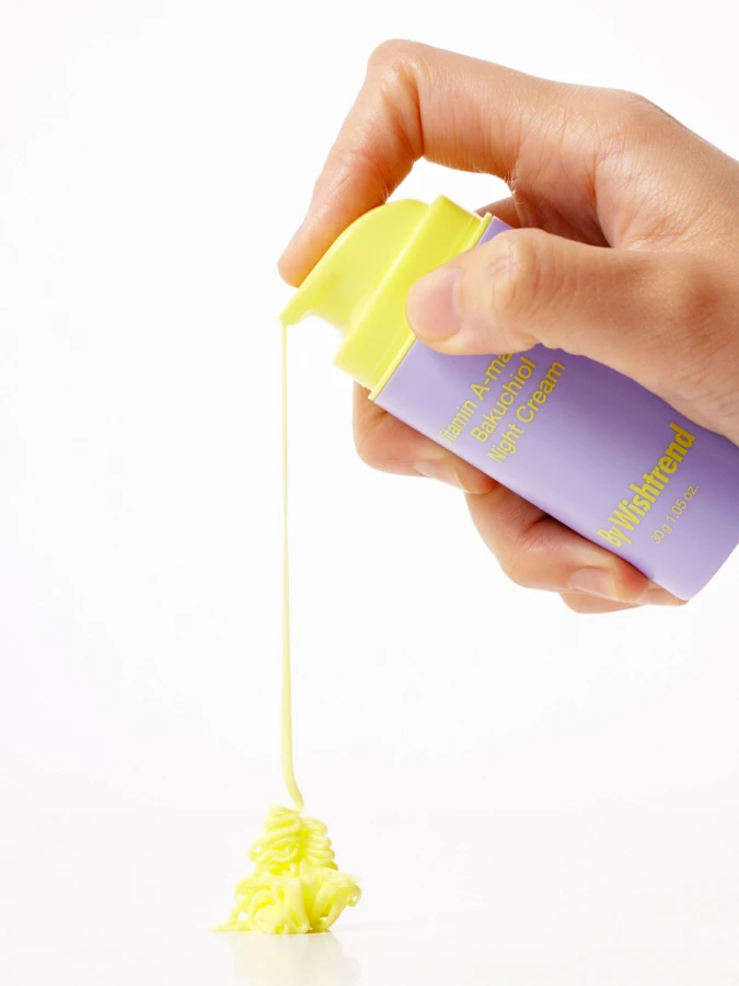 Ночной регенерирующий крем с бакучиолом и ретиналем By Wishtrend Vitamin A-mazing Bakuchiol Night Cream