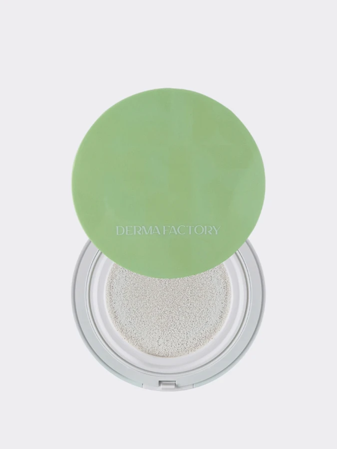 Успокаивающий солнцезащитный кушон с экстрактом кипариса Derma Factory Inorganic Mild Sun Cushion SPF50+PA++++