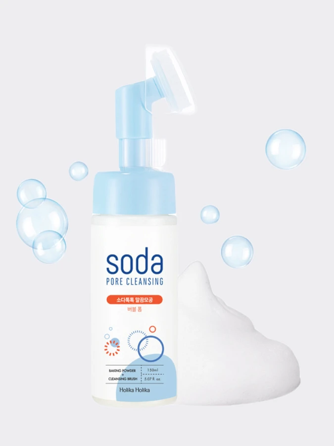 Пузырьковая пенка-щеточка для умывания с содой Holika Holika Soda Tok Tok Clean Pore Bubble Foam