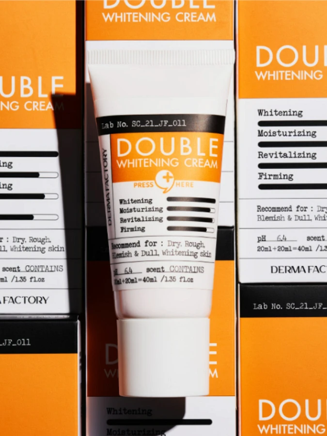 Двойной осветляющий крем для лица с экстрактом облепихи Derma Factory Double Whitening Cream