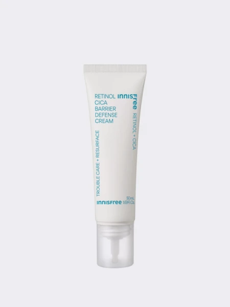 Успокаивающий крем для лица с ретинолом и экстрактом центеллы innisfree Retinol Cica Barrier Defence Cream Успокаивающий крем для лица с ретинолом и экстрактом центеллы innisfree Retinol Cica Barrier Defence Cream