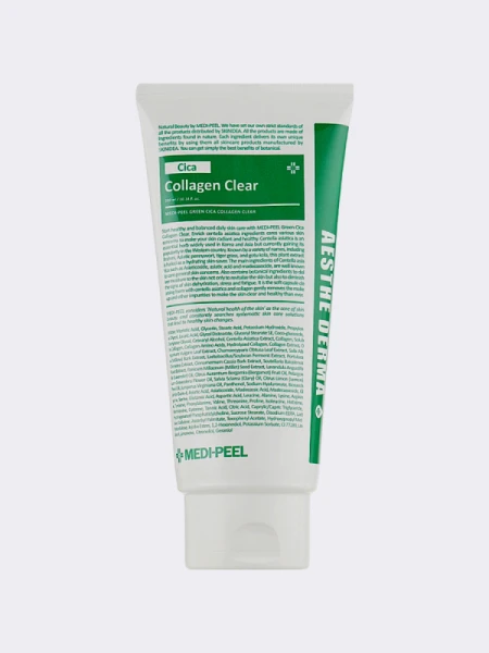 Успокаивающая пенка для умывания с экстрактом центеллы и коллагеном MEDI-PEEL Green Cica Collagen Clear Успокаивающая пенка для умывания с экстрактом центеллы и коллагеном MEDI-PEEL Green Cica Collagen Clear