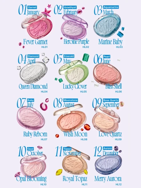 Оттеночный хайлайтер fwee Glitz Stone Highlighter HL12 Merry Aurora