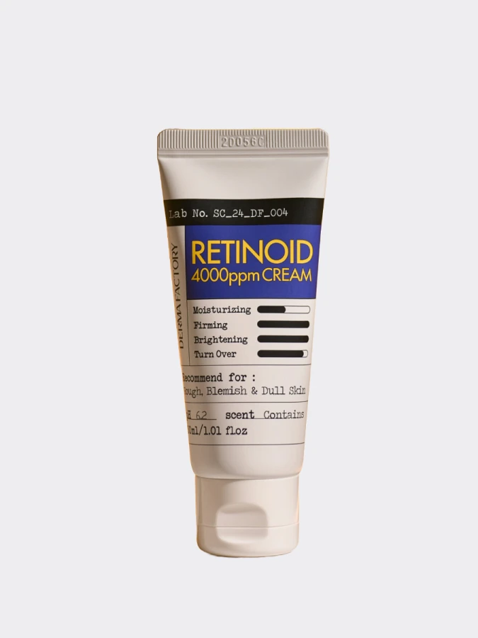 Усиленный интенсивный ночной крем для лица с ретиноидами Derma Factory Retinoid 4000ppm Cream