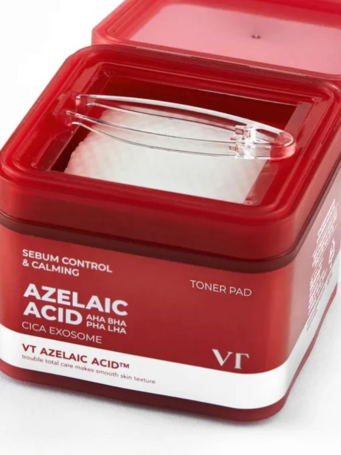 Успокаивающие тонер-диски с экзосомами и азелаиновой кислотой VT Az Care Toner Pad