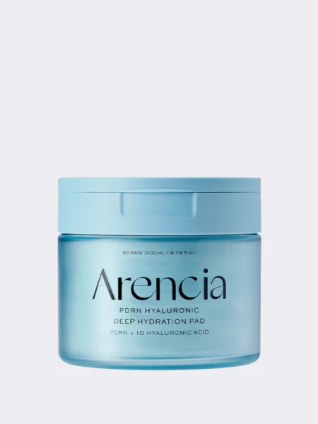 Восстанавливающие тонер-диски с ПДРН Arencia PDRN + Hyaluronic Deep Hydration Pads