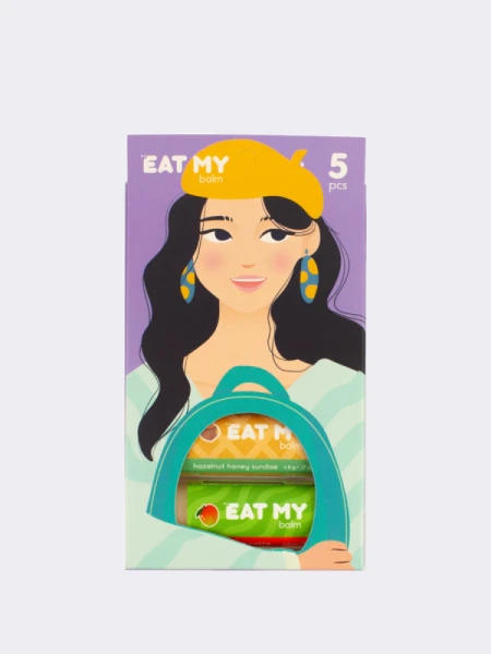 Набор питательных бальзамов для губ  "Прилив Вдохновения" Eat My Balm Set Feel Inspired