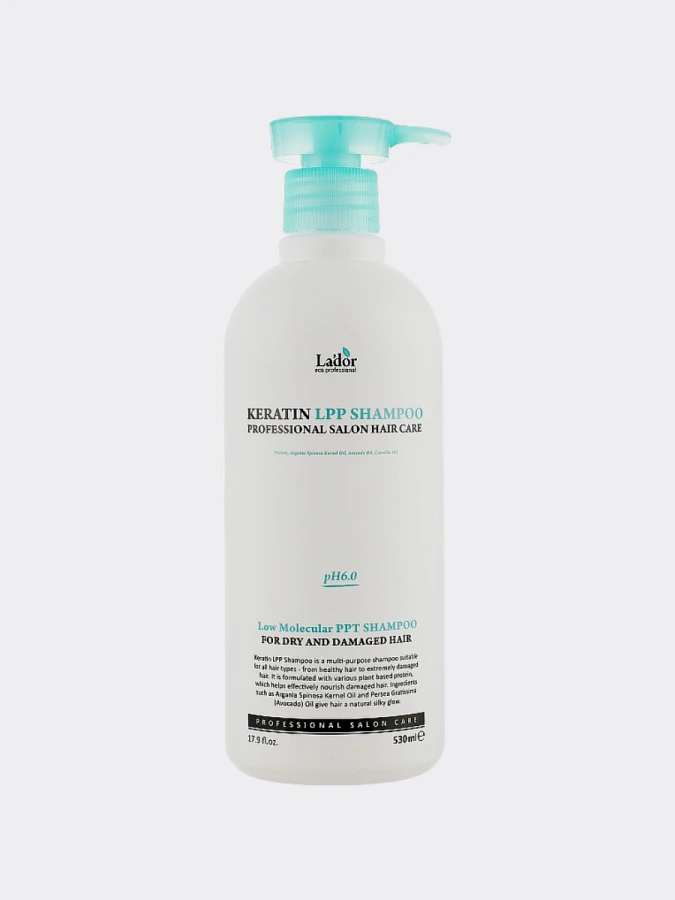 Питательный кератиновый бесщелочной шампунь La’dor pH6.0 Keratin LPP Shampoo