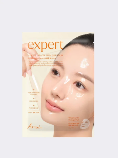 Осветляющая гидрогелевая маска для лица с ниацинамидом Ariul Expert Niacin Vita 5% Film Gel Mask