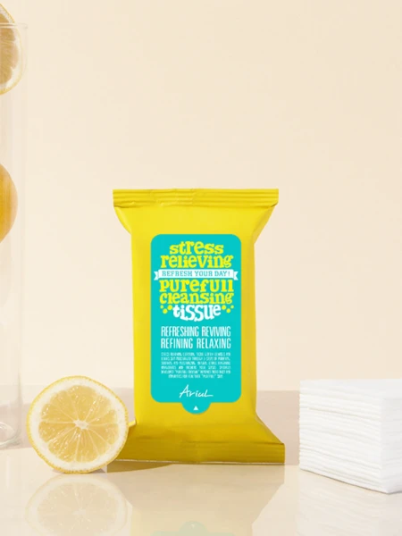 Мягкие очищающие салфетки для снятия макияжа МИНИ Ariul Stress Relieving Purefull Cleansing Tissue