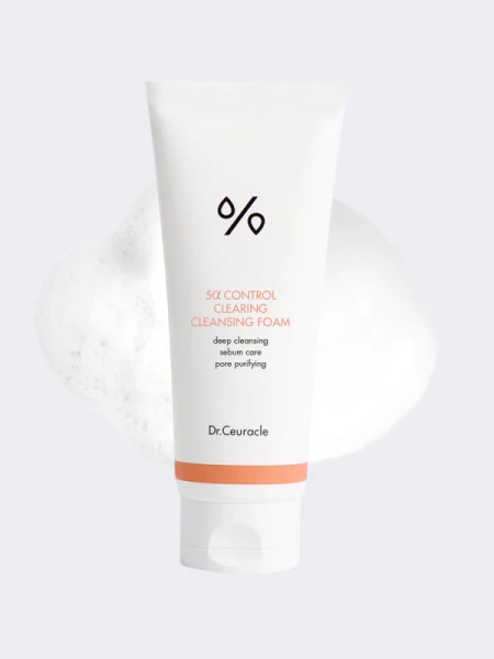 Успокаивающая пенка для умывания для проблемной кожи Dr.Ceuracle  5α Control Clearing Cleansing Foam