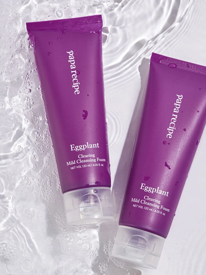 Очищающая пенка для умывания с экстрактом баклажана Papa Recipe Eggplant Clearing Mild Cleansing Foam