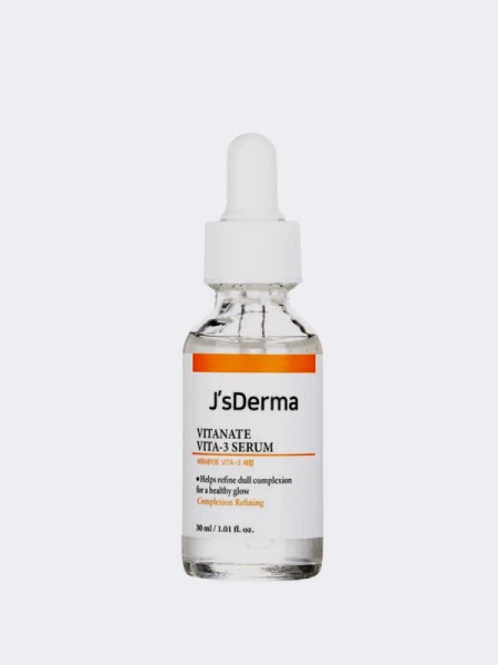 Сыворотка с ниацинамидом выравнивающая тон J'sDERMA Vitanate Vita-3 Serum Сыворотка с ниацинамидом выравнивающая тон J'sDERMA Vitanate Vita-3 Serum