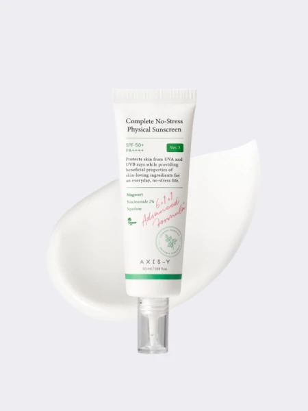 Минеральный солнцезащитный крем с ниацинамидом AXIS-Y Complete No-Stress Physical Sunscreen V.3 SPF50+ PA++++