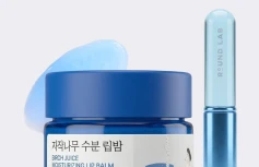 Набор: Увлажняющий бальзам для губ с берёзовым соком + кисть Round Lab Birch Juice Moisturizing Lip Balm