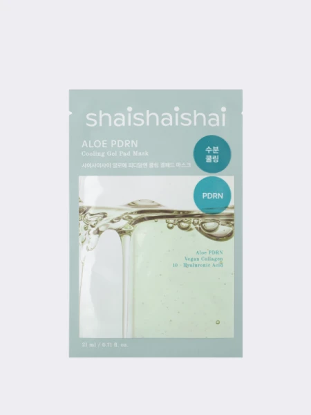 Охлаждающая тканевая маска для лица с ПДРН ShaiShaiShai Aloe PDRN Cooling Gel Pad Mask