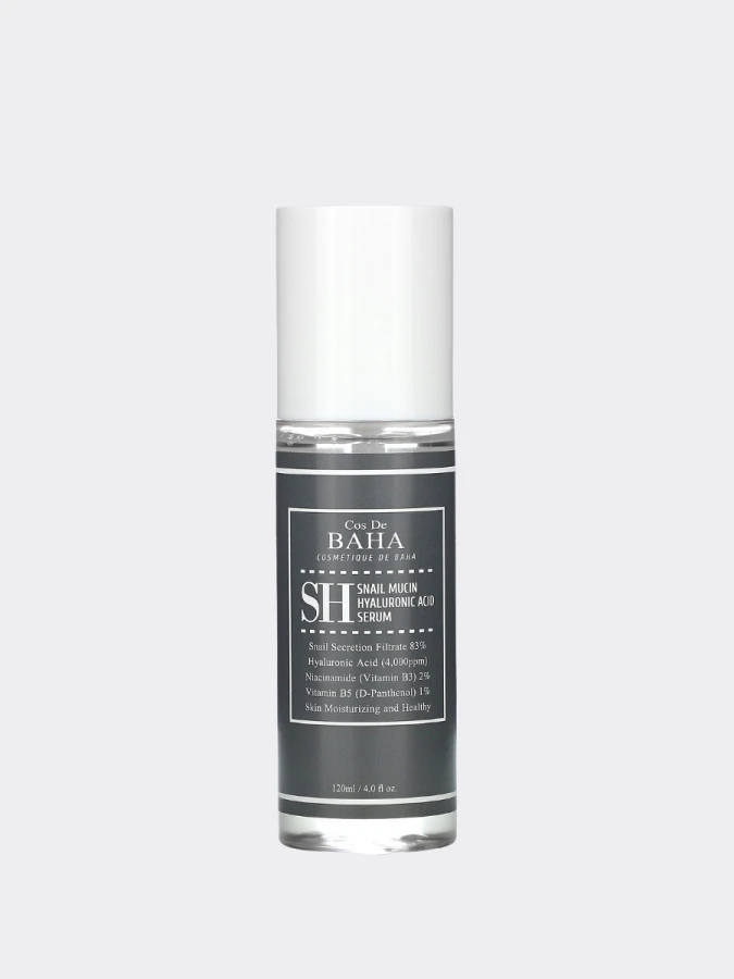 Увлажняющая сыворотка с муцином улитки и гиалуроновой кислотой Cos De BAHA Snail Mucin Hyalronic Acid Serum SH