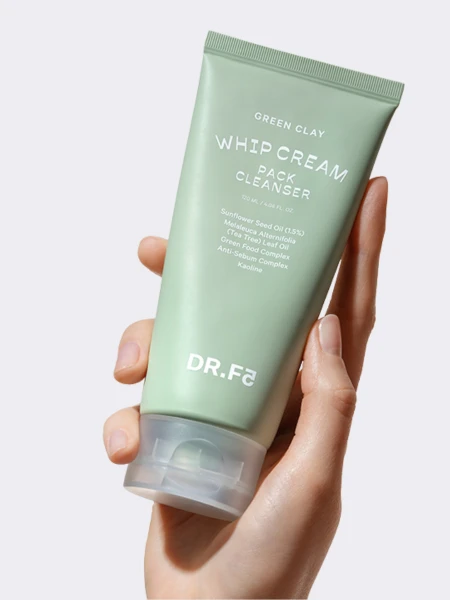 Себорегулирующая маска-пенка для умывания с зеленой глиной DR.F5 Whip Cream Pack Cleanser Green Clay Себорегулирующая маска-пенка для умывания с зеленой глиной DR.F5 Whip Cream Pack Cleanser Green Clay