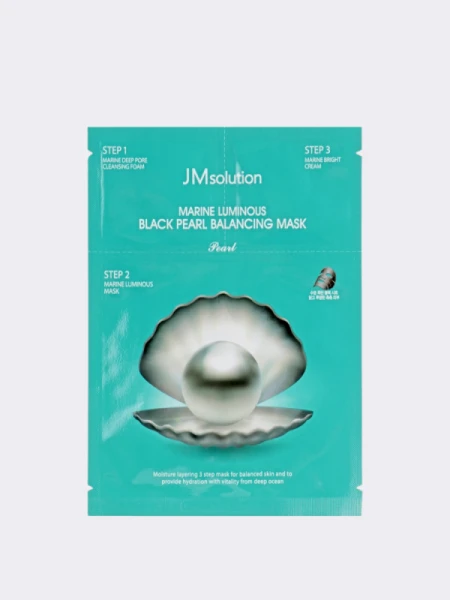 Трёхшаговый балансирующий набор с чёрным жемчугом JMsolution Luminous black pearl balancing mask Трёхшаговый балансирующий набор с чёрным жемчугом JMsolution Luminous black pearl balancing mask