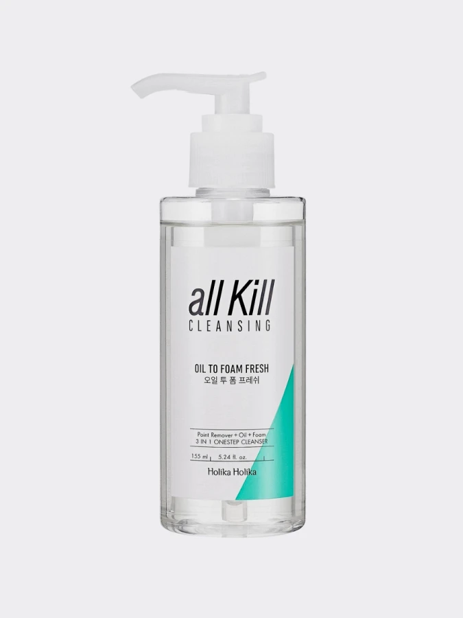 Освежающее гидрофильное масло-пенка Holika Holika All Kill Cleansing Oil To Foam Fresh