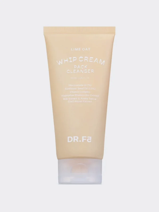 Осветляющая маска-пенка для умывания с экстрактом лайма DR.F5 Whip Cream Pack Cleanser Lime Oat
