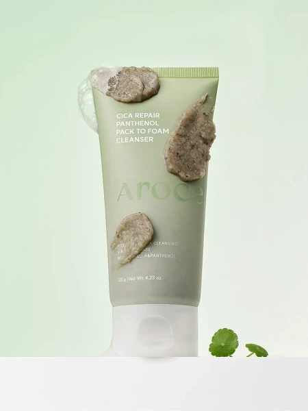 Очищающая маска-пенка с экстрактом центеллы и пантенолом Arocell Cica Repair Panthenol Pack To Foam Cleanser