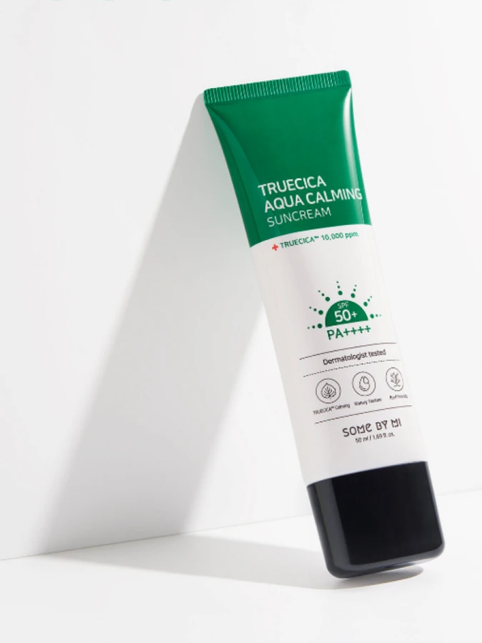 Солнцезащитный крем с комплексом центеллы Some By Mi Truecica Aqua Calming Sun Cream SPF 50+ PA ++++