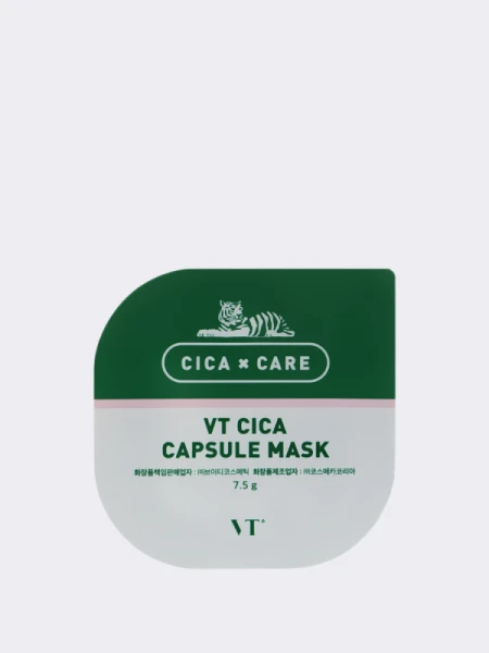 Капсула с успокаивающей глиняной маской с центеллой VT Cosmetics Cica Capsule Mask Капсула с успокаивающей глиняной маской с центеллой VT Cosmetics Cica Capsule Mask
