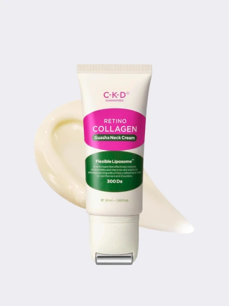 Разглаживающий крем-роллер с ретиналем для шеи CKD Retino Collagen Small Molecule 300 Guasha Neck Cream
