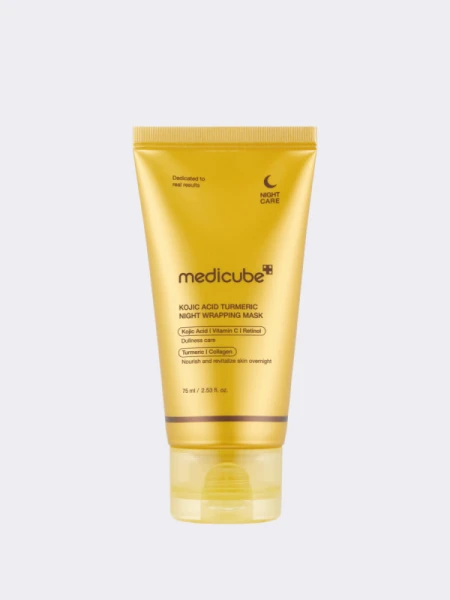 Осветляющая ночная маска-плёнка с ретинолом и витамином С Medicube Kojic Acid Turmeric Night Wrapping Mask