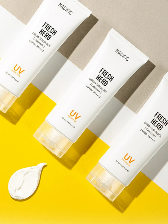 Успокаивающий солнцезащитный крем с экстрактом календулы Nacific Fresh Herb Origin Sun Block SPF50+ PA++++ Успокаивающий солнцезащитный крем с экстрактом календулы Nacific Fresh Herb Origin Sun Block SPF50+ PA++++