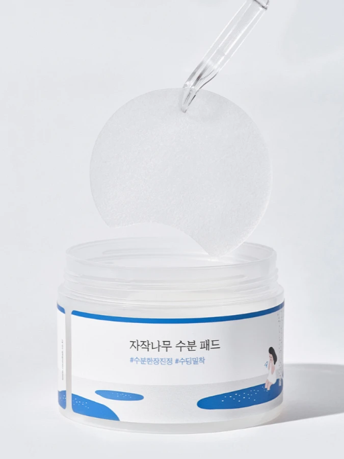 Успокаивающие тонер-пэды с берёзовым соком Round Lab Birch Juice Moisturizing Pad