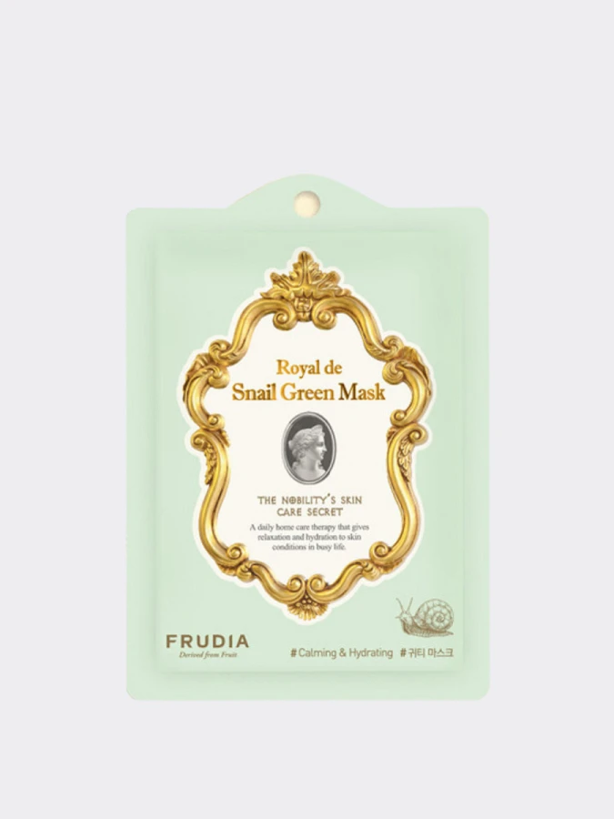 Омолаживающая тканевая маска с муцином улитки FRUDIA Royal de Snail Green Mask