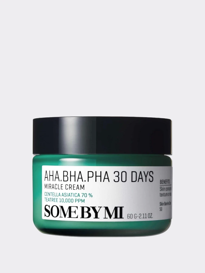 Крем с 3 видами кислот и центеллой Some By Mi AHA BHA PHA 30 days Miracle Cream