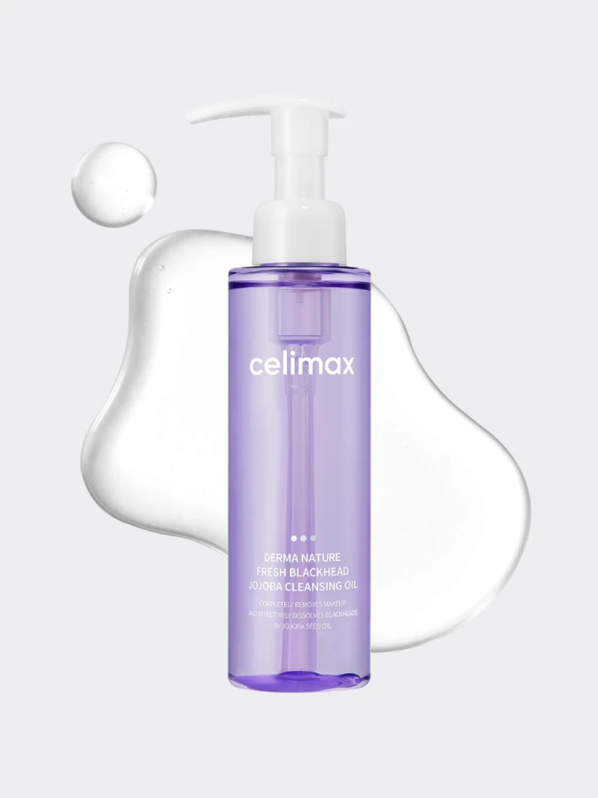 Очищающее гидрофильное масло с жожоба Celimax Derma Nature Fresh Blackhead Jojoba Cleansing Oil