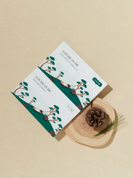 Набор двухступенчатых полосок для очищения сальных нитей на носу Round Lab Pine Calming Cica Nose Pack