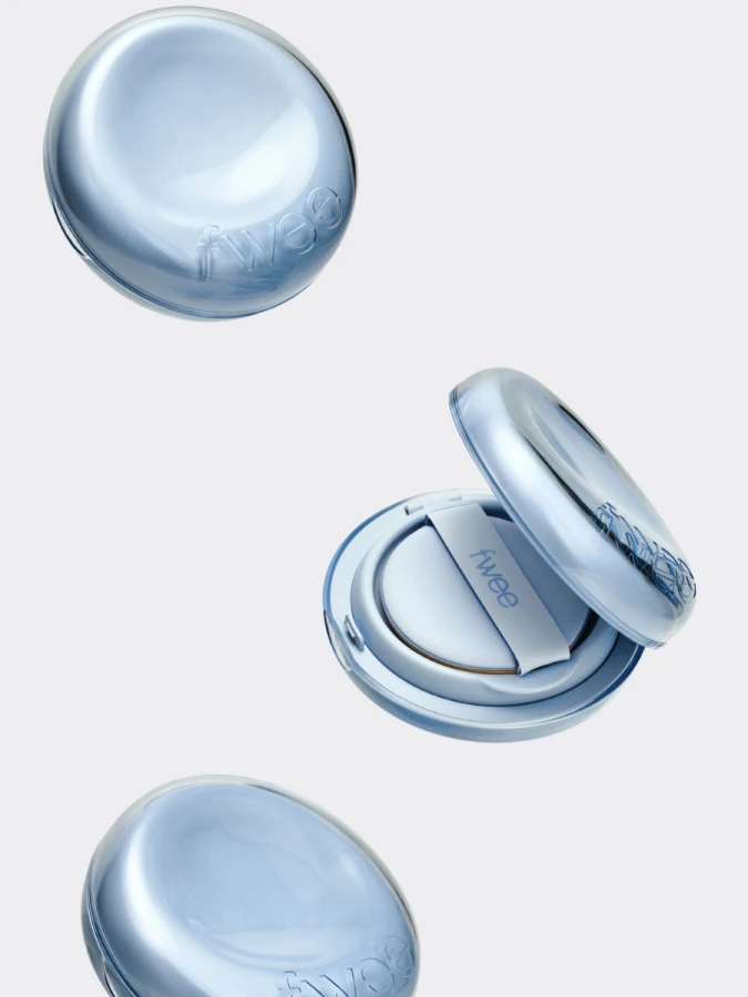 Тональный кушон с сияющим финишем fwee Cushion Glass Natural 01 Fair Glass