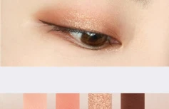 Палетка теней из 4-х цветов The Saem Box 03 Peach Day Saemmul Shadow Box